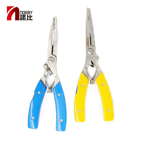 NOEBY Fishing Accessories Pliers Two Colors Multifunctional Hook Tools Tackle Stainless Steel Blue and Yellow ► Photo 1/5