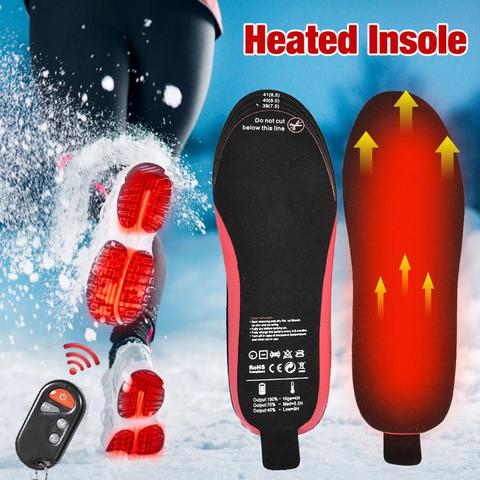 Smart Remote Heating Insole In Winter USB Lithium Battery Charging Electric Heating Insole Cutable Foot Warmer LED Indicator ► Photo 1/6