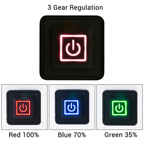 3.7V-12V 3 Gear Temp Control Waterproof Heating Switch Clothes Silicone Button Temperature Control Switch ► Photo 1/6