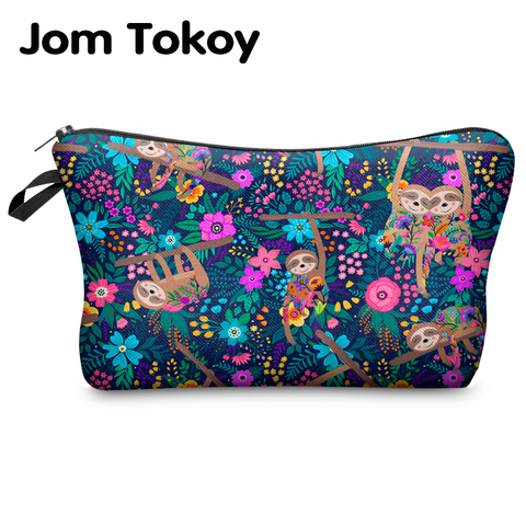 Jomtokoy Women Cosmetic Bag Sloth pattern Digital Printing Toiletry bag For Travel organizer Makeup Bag hzb1010 ► Photo 1/6