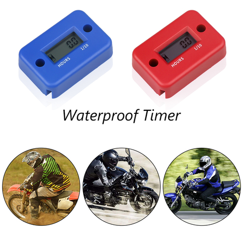 Motorcycle Digital Tach Hour Meter Gauge Stroke Gas Engine Offroad Inductive Tachometer Waterproof Motor Instrument ► Photo 1/6