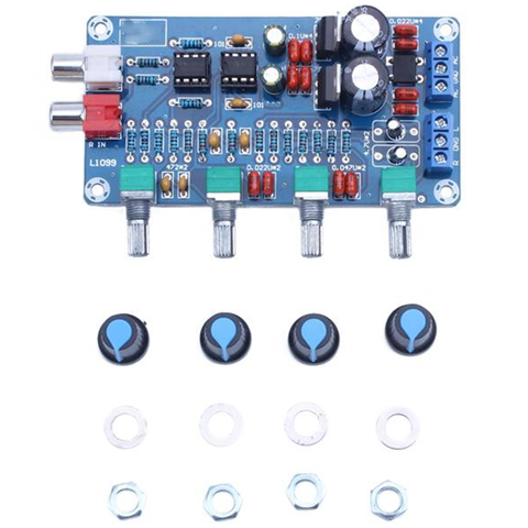 XH-M164 NE5532 Stereo Pre-amp Preamplifier Tone Board Audio 4 Channels Amplifier Module 4CH CH Control Circuit Telephone Preamp ► Photo 1/1