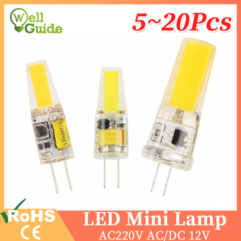 GreenEye LED G4 G9 Lamp Bulb 3W 6W 10W AC/DC 12V 220V 240V  COB SMD LED G4 G9 Dimmable Lamp replace Halogen Spotlight Chandelier ► Photo 1/6