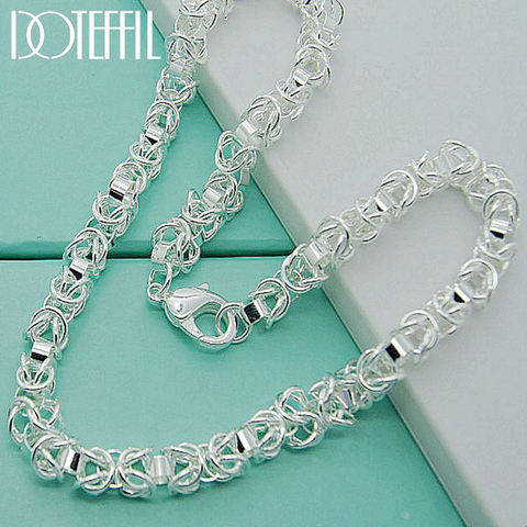 DOTEFFIL 925 Sterling Silver 7mm 20 inches Chain Necklaces For Men Women Fashion Statement Necklace Party Jewelry ► Photo 1/6