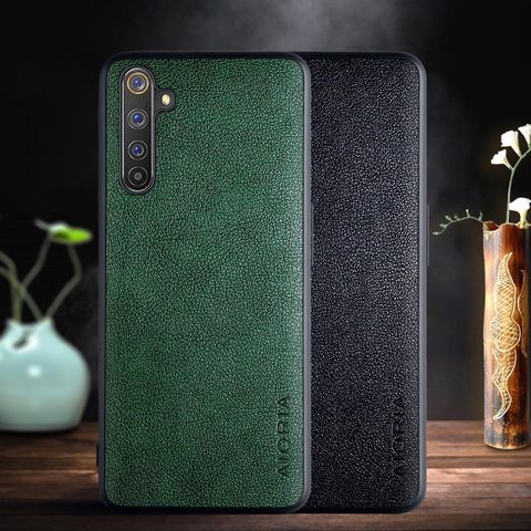 case for Oppo Realme 6 pro 6i 6s case with Retro business PU leather design,TPU+PU 2in1 material ► Photo 1/6