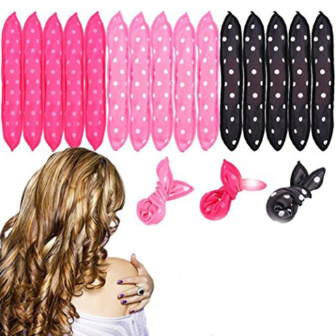 10 Pcs/Lot Hair Curlers Soft Sleep Pillow Hair Rollers Set Best Flexible Foam and Sponge Magic Hair Care DIY Hair Styling Tools ► Photo 1/6