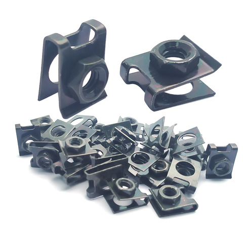 10pcs Car Motorcycle Scooter ATV Moped E-bike Plastic Cover Metal Retainer 6mm U-Type Clips with Nut M6 ► Photo 1/5