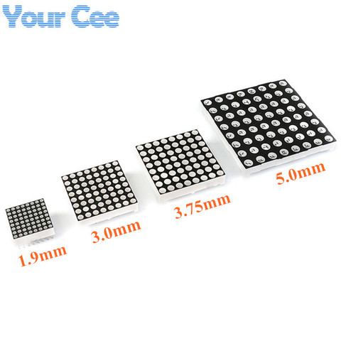 8x8 8*8 Dot Matrix Led Lattice Red Display Module Digital Tube Common Anode Screen For Diy 1.9mm 3mm 3.75mm 5mm ► Photo 1/2