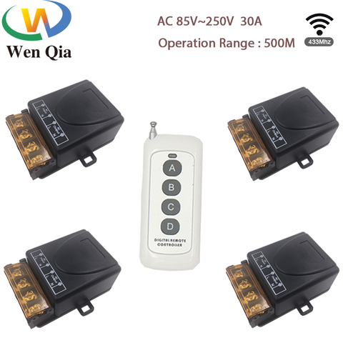 433Mhz High Power Wireless Remote Control Switch  AC75-220V 30A 500M Control For Factory Farm Office Exhaust Fan Pump LED Light ► Photo 1/6