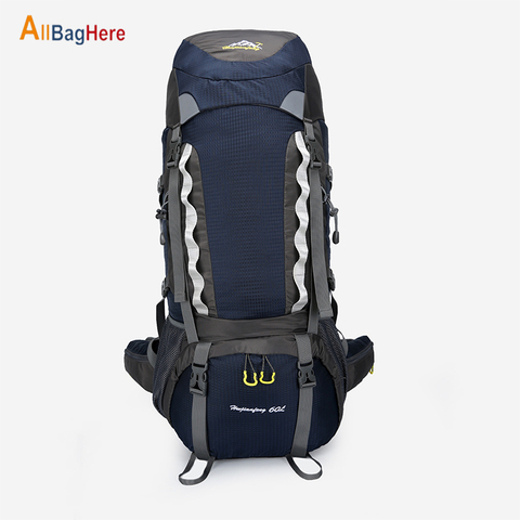 Outdoor 60L Tourist Backpack Hiking Travel Mountaineer Wear Resistant Backpacks Waterproof Nylon Trekking Camping Bags Men Women ► Photo 1/6