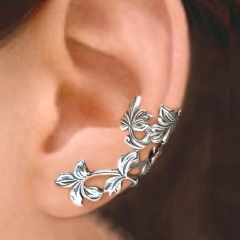 Huitan Vine Shape Ear Clip for Women Simple Stylish Female Daily Wearable Accessories Delicate Girl Gifts Retro Earrings Jewelry ► Photo 1/3