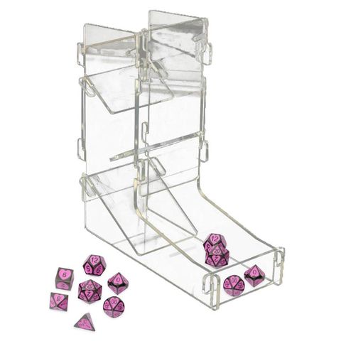 DND Acrylic Transparent Dice Tower DIY Board Game RPG Rolling Tower MTG Games 77HC ► Photo 1/6