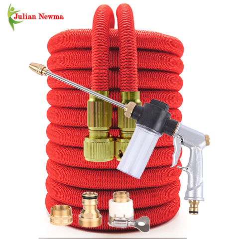 Retractable Hose Extensible Garden Hose Shrinks Flexibele Tuinslang Irrigation Computer Car Wash Water Pipe Spray Washing Foam ► Photo 1/6