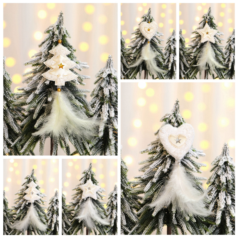 Christmas Decorations For Home White Foam Feathers Christmas Tree Hanging  Pendants Party Wedding Decorations Feather Ornaments - AliExpress
