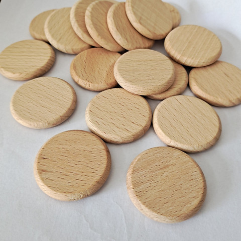 10pcs Round Disc Unfinished Wood Circle Wood Pieces Wooden Cutouts Ornaments for Craft Supplies Decoration ► Photo 1/6