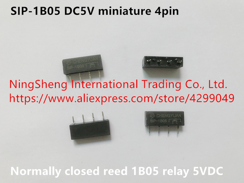 Original new 100% import SIP-1B05 DC5V miniature 4pin normally closed reed 1B05 relay 5VDC ► Photo 1/1