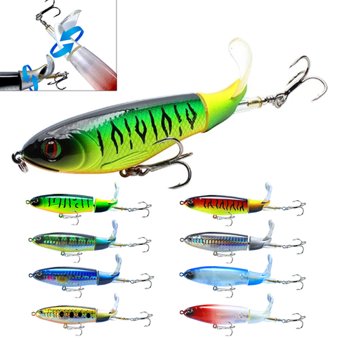 3/4/6PCS Whopper Popper 13g/16g/35g Top water Fishing Lure Artificial Bait Hard Plopper Soft 360° Rotating Tail Fishing Tackle ► Photo 1/6