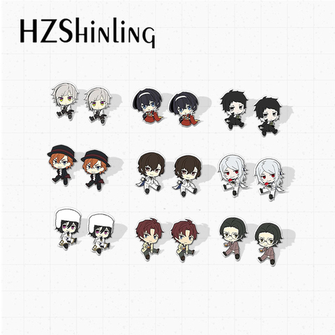 New Arrival Bungo Stray Dogs Characters Cartoon Anime Handmade Epoxy Acrylic Stud Earrings ► Photo 1/6