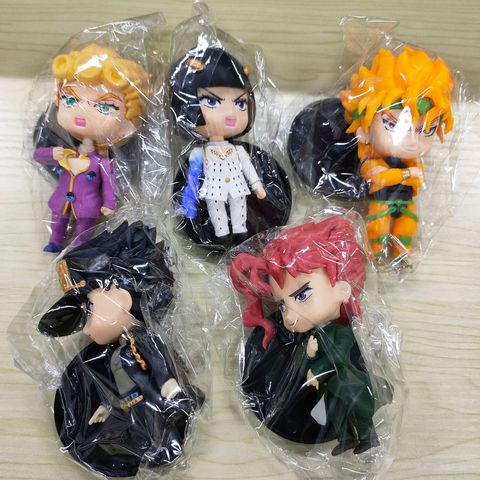 5pcs/set Anime JoJos Figure Bizarre Adventure Toys Diavolo Bruno Bucciarati Giorno Giovanna Leone Abbacchio Kujo Jotaro Toy ► Photo 1/6