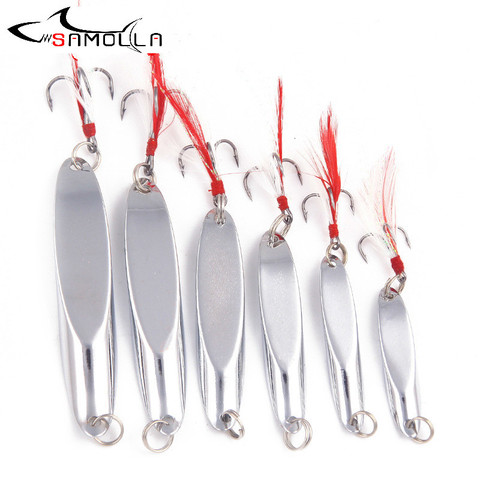 Fishing Spoon Bait Metal Bass Fishing Weights 7-40g Spinnerbait Articulos De Pesca Isca Artificial Long Shot Saltwater Lures ► Photo 1/6