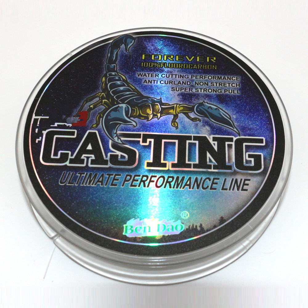 JACKFISH 100M Fluorocarbon fishing line 5-30LB Super strong brand Leader  Line clear fly fishing line pesca