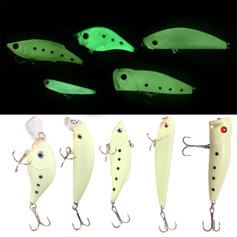 Artificial Fishing Lure Wobbler Luminous Glow Suspending Popper Minnow Crankbaits VIB Pencil Wobblers Hard Baits Sinking pesca ► Photo 1/6