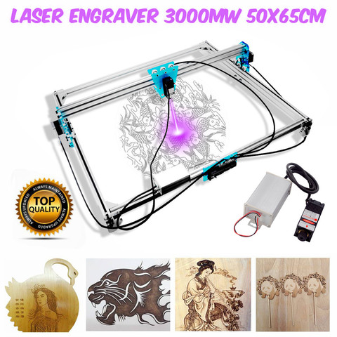65x50cm Mini 3000mw Laser Engraver Machine Blue CNC Laser Engraving Machine DIY Engraver Desktop Wood Router/Cutter+Laser Goggle ► Photo 1/6