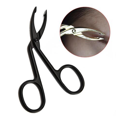 Stainless Steel Elbow Eyebrow Pliers Clip Scissors Tweezers Straight Pointed Professional Eyebrow Plucking Makeup Beauty Tools ► Photo 1/6