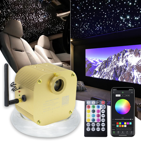 16W Twinkle Fiber Optic Starry Ceiling lighting kits Bluetooth APP Smart Music Control for Car roof star kid Room Ceiling Light ► Photo 1/6
