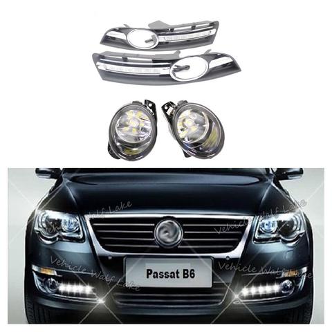 LED DRL For VW Passat B6 2006 2007 2008 2009 2010 2011 Car-styling LED DRL Daytime Running Light Waterproof Harness Led Fog Lamp ► Photo 1/6