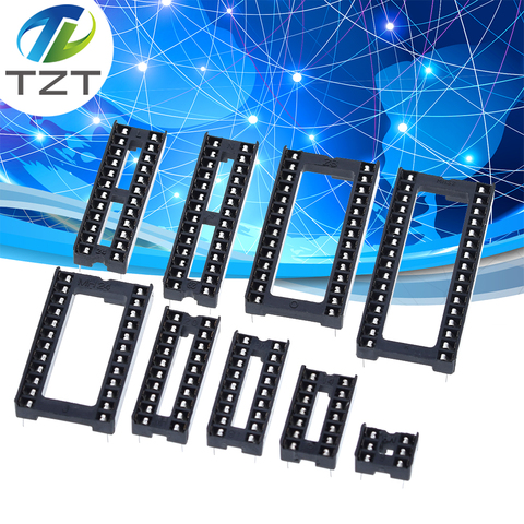 TZT 10PCS IC Sockets DIP6 DIP8 DIP14 DIP16 DIP18 DIP20 DIP28 DIP40 pins Connector DIP Socket 6 8 14 16 18 20 24 28 40 pin ► Photo 1/6