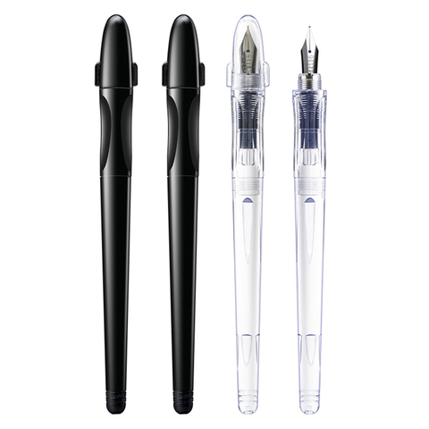 1pc FP-50R PILOT Calligraphy Pen Students Luxury Penmanship Fountain Pen Triangle Grip EF F M Nib Clear/Black Body ► Photo 1/4