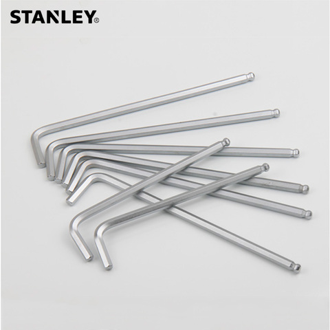 Stanley 1-piece professional imperial allen keys 1/16 5/64 3/32 7/64 1/8 9/64 5/32 3/16 7/32 1/4 5/16 3/8 ball hex wrench inch ► Photo 1/5