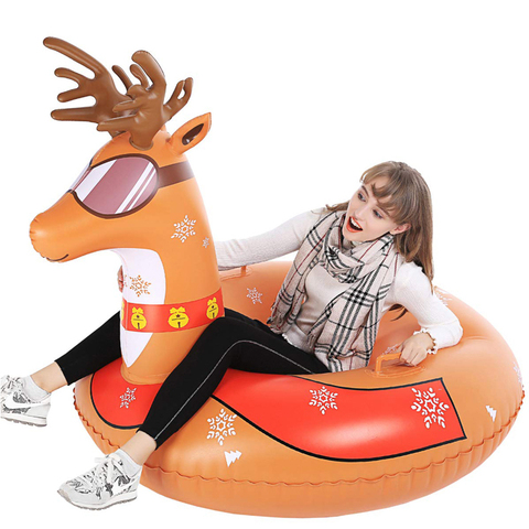 2022 Newest Snow Tube Super Big ELK Inflatable Snow Sled for Kids Adult Double Layer Bottom Strengthened Handles Sledding Tube ► Photo 1/6