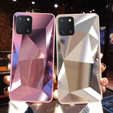 3D Diamond Mirror Soft TPU Case Cover For Samsung Galaxy S20 FE S10 Note 10 Lite 20 Ultra 9 S10e A31 A41 A51 A71 A21S A11 Cases ► Photo 1/6