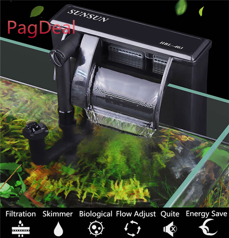 Sunsun Waterfall Filter External Aquarium Fish Tank Hang on Wall Filter Mute Water Pump Canister HBL-301 302 303 501 601 403 ► Photo 1/6