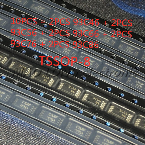 10PCS/LOT  93C46 93C56 93C66 93C76 93C86 TSSOP-8 Car storage chip    {Each model 2pcs} ► Photo 1/1