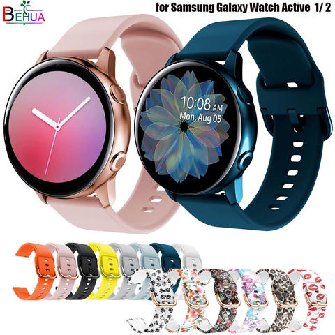 silicone Original 20mm band Strap For Samsung Galaxy Watch Active 2 40/44mm / 3 41mm smartwatch wristband For Huawei GT 2 42mm ► Photo 1/6