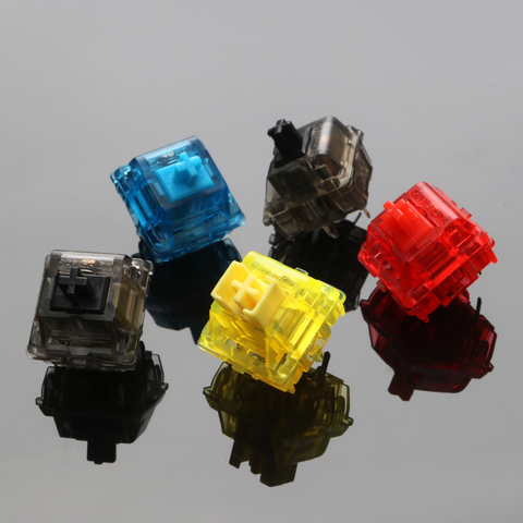 original Gateron Ink customized switch Semi-permeable Shaft Plating Black Red Yellow Blue Mechanical Keyboard Switch ► Photo 1/5