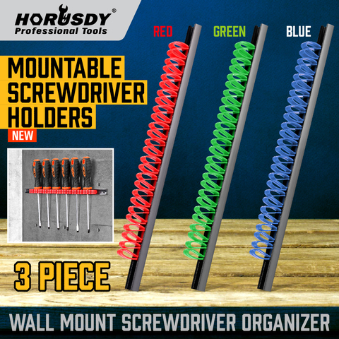 hot sell 3-Piece Wrench Screwdriver Organizer Tool Rail Rack Holder ABS Wall Mount 14Pair ► Photo 1/5