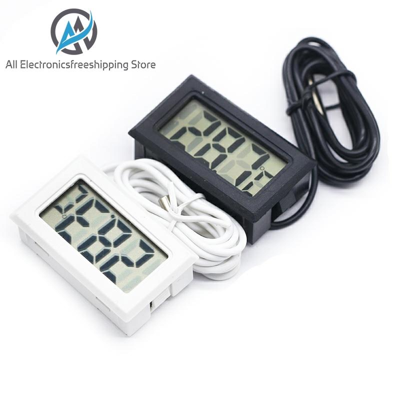 Mini LCD Digital Thermometer for Freezer Temperature -50~110 degree Refrigerator Fridge Thermometer indoor outdoor Probe 1M 2M ► Photo 1/6