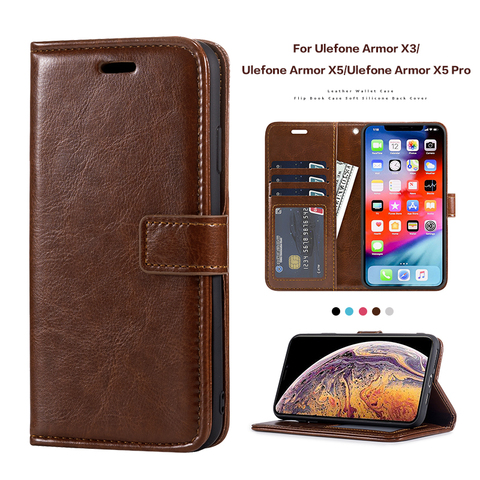 PU Leather Flip Case For Ulefone Armor X3 Photo Frame Case Wallet Cover For Ulefone Armor X5 Ulefone Armor X5 Pro Business Case ► Photo 1/6