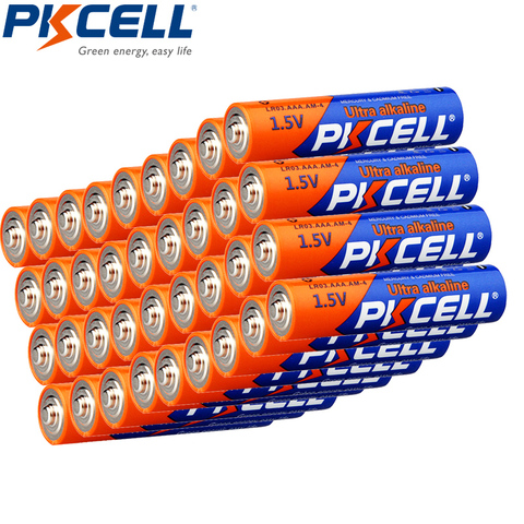 60Pcs PKCELL AAA Baterias LR03 1.5V 3A батарея щелочная одноразовая сухая батарея для камеры калькулятор будильник мышь ► Photo 1/6