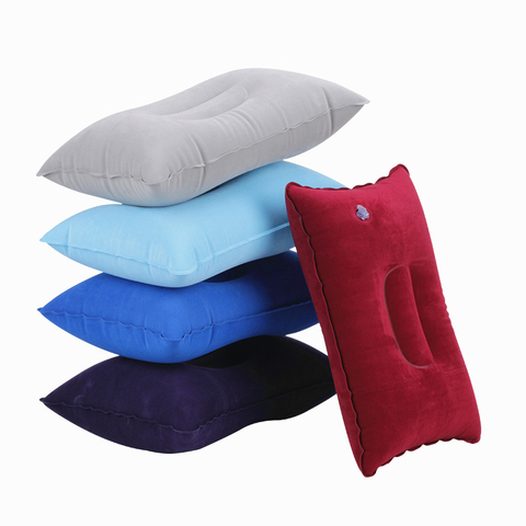 Portable Ultralight Inflatable PVC Nylon Air Pillows Camping Sleep Cushion Travel Hiking Beach Car Plane Head Rest Camp Gears ► Photo 1/6