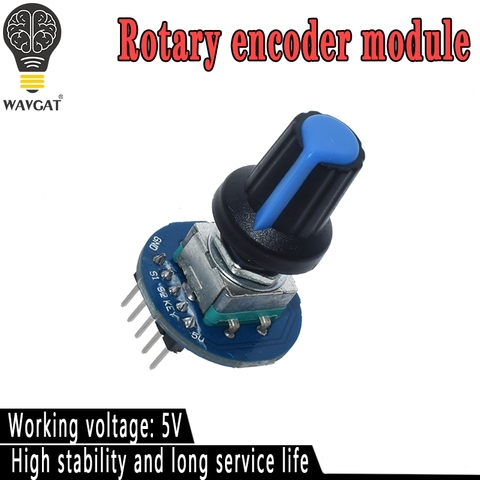 WAVGAT Rotary Encoder Module for Arduino Brick Sensor Development Round Audio Rotating Potentiometer Knob Cap EC11 ► Photo 1/6