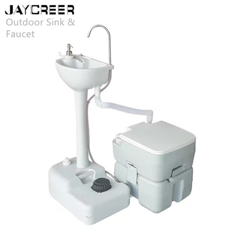 JayCreer Outdoor BathRoom Sink And Faucet Complete Sets  For RV ,Camping, Boat ,Sail ,Home Garden,Hospital CDC ► Photo 1/6