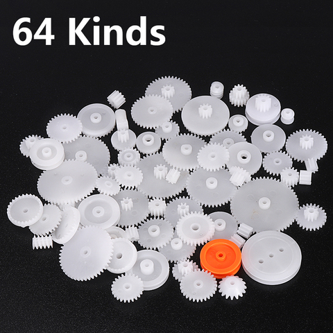 64 Kinds Plastic Shaft Single Double Layer Crown Worm Gears Cog Wheels M0.5 for Robot DIY Necessary ► Photo 1/6