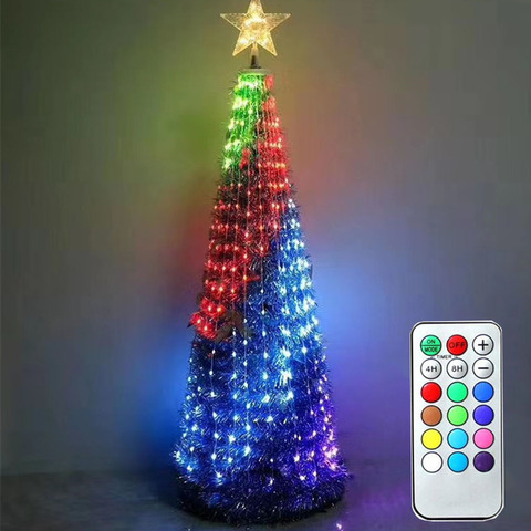 RGB Smart Christmas Tree Waterfall Fairy String Lights Remote APP