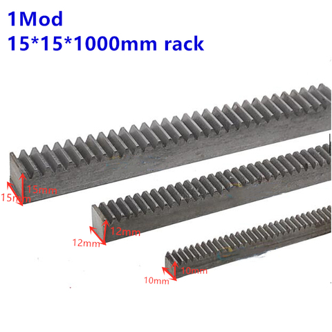 Spur rack Straight teeth rack 1 module 1M 15*15*1000mm  gear rack Square rack 45 steel rack cnc rack metal gear rack ► Photo 1/5