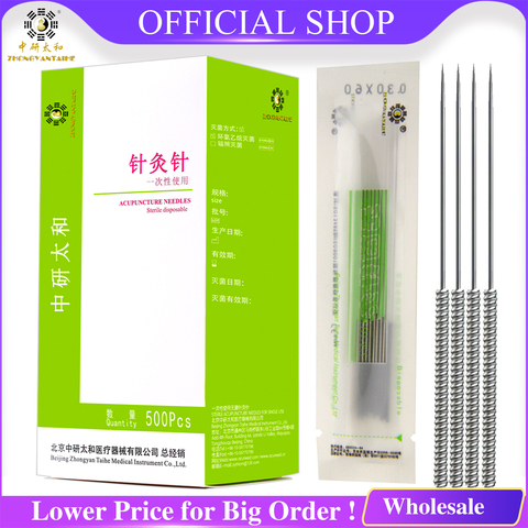 ZhongyanTaihe Acupuncture Needle 500pcs Lose Weight Sterile Acupuncture Needles with Tube Slim Health Massager Disposable Needle ► Photo 1/6